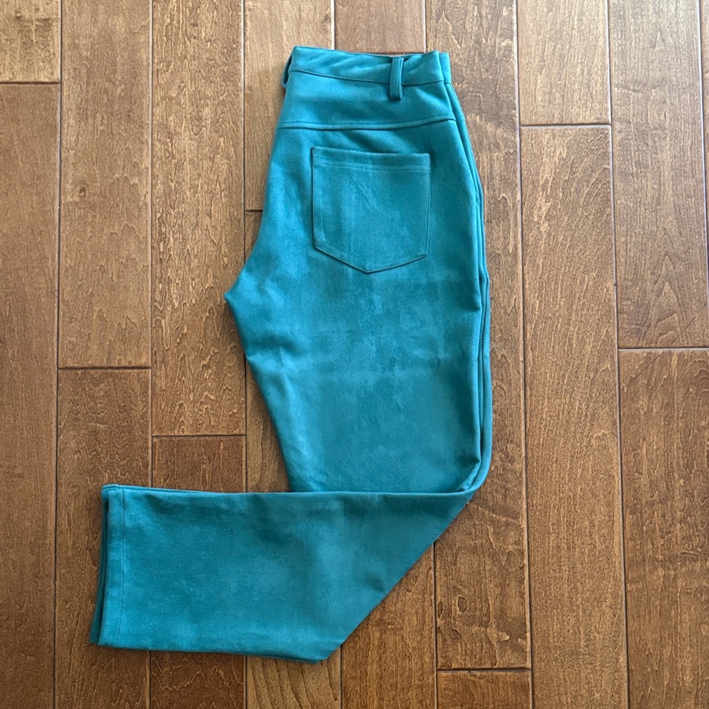 Boohoo Mens Teal Slim Fit Pants